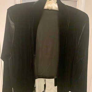 Calvin Klein Brand New Velvet Open Front Jacket